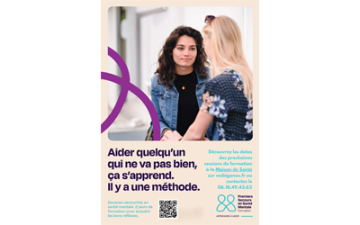 article PSSM MS Biganos affiche premiers secours en santé mentale 26/27 juin